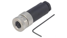 T4010008031-000 Złącze: M8 Żeńskie Pin: 3 Proste Nieekranowane Na Przewód Wtyk