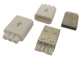 WTYK USB A MONT.NA KABEL POTROJNY