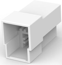 Insulating housing for 6.35 mm, 3 pole, PA, UL 94V-2, natural, 180940
