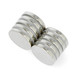 Magnes neodymowy okrągły Calamit N35/Ni 20x3mm - 10szt.