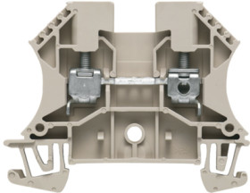 Through terminal block, screw connection, 0.5-6.0 mm², 2 pole, 32 A, 8 kV, dark beige, 1412960000