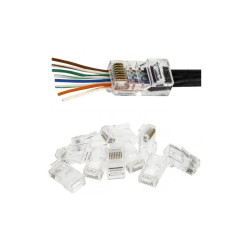 Wtyk RJ45 (8p8c) przelotowy kat.6 UTP 5sztuk