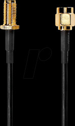 CSGB02010BK20 Antenna cable, SMA plug / SMA socket, 2 m