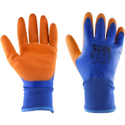 Scan W2101 Thermal Waterproof Latex Coated Gloves - XL (Size 10)
