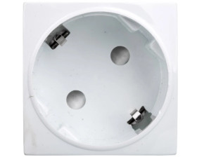 Gniazdo Schuko 45x45 Kolor Biały / 24545
