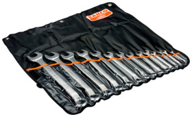 Zestaw narzędzi nastawnych Metryczny klucz płasko-oczkowy Bahco 6, 8, 9, 10, 13, 14, 15, 17, 19, 22, 24, 27, 30, 32 mm