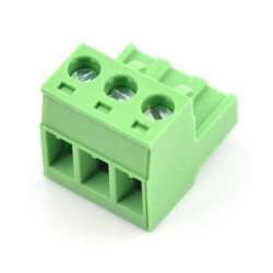 Listwa montażowa żeńska, 3-pinowa, raster 5,08mm, mosiężna klatka