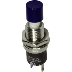 TruComponents 781988 Pushbutton ,Panel Mount,Off/(On),SPST-NO,Solder