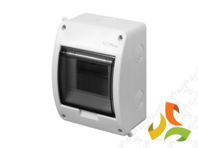 Rozdzielnica natynkowa 5 modułowa 1x5M drzwi transparentne 0661-00 IP40 ELEGANT EP N+PE 2401-01 ELEKTRO-PLAST NASIELSK