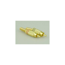 Wtyk RCA chinch złoty Black/Red czarny / czerwony