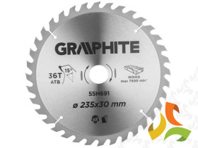 Tarcza do pilarki widiowa 235 x 30 mm 36 zębów 55H691 GRAPHITE