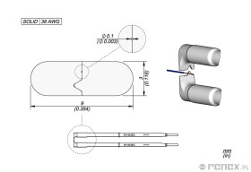 Grot JBC W14038G 0.10mm, do termicznego usuwania izolacji przewodów