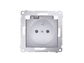 SIMON 54 Gniazdo do wersji IP44 białe z przesłonami z uszczelką ramki klapka transparentna DGZ1BZ.01/11A KONTAKT SIMON