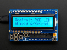 RGB LCD Shield Kit with 16x2 Character Display (Positive Display)