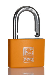 Kłódka średnica szekli: 6mm RS PRO z kluczem W budynkach, na zewnątrz aluminiowo-stalowa Żółty