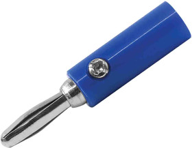 Adapter z wtykiem bananowym Męski typ Wtyk bananowy Niebieski 24A RS PRO rozmiar 4 mm