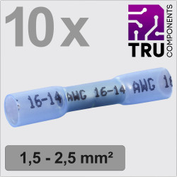 TRU COMPONENTS TC-13448496 Butt Connectors Insulated Blue 1.5-2.5 mm&#xB2; 10 pcs