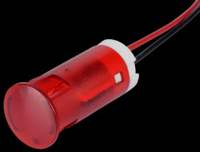 QS123XXHR220 Indicator LED, 220 V AC, 12 mm, wired, red