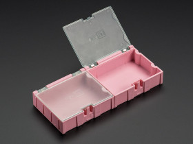 Medium Modular Snap Boxes - SMD component storage - 2 pack (Pink)