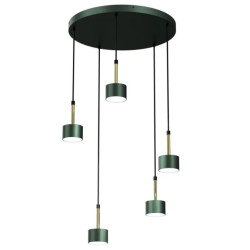 Lampa wisząca ARENA GREEN/GOLD 5xGX53 MLP7769 Milagro