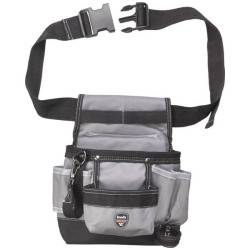 kwb 907710 tool shoulder bag black/silver polyamide robust 210x190x85mm