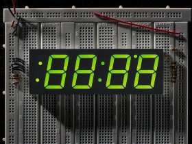 Adafruit Green 7-segment clock display - 1.2" digit height