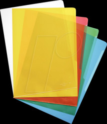 233700 Plastic wallets, A4, sorted by colour, 100 pieces