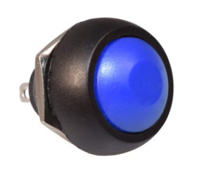 Przełącznik okrągły 12mm PBP12 1A plastik niebieski