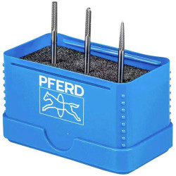 PFERD 21901303 Burr Set Carbide Metal 3mm Shank Break-Proof Box
