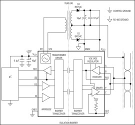 3V to +5V, 2500V Isolated RS-485/RS-422 Transceivers with ±15kV ESD Protection