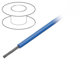 7057-BL005 Przewód na rolce 30,5m linka Cu 18AWG PVC niebieski 150V