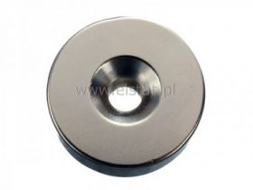 Magnes neodymowy okrągły 15x3mm z otworem 7/4mm