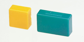 Soczewki do wskaźników, Niebieski, Kwadratowy, długość: 20.5mm, do użytku z: AML11, 21, 31 przełączniki i wskaźniki