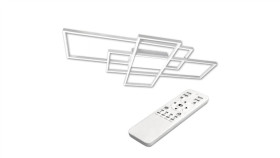 Lampa Sufitowa Geometryczna Plafon Led Żyrandol 130W 3000K-6500K Biały + Pilot