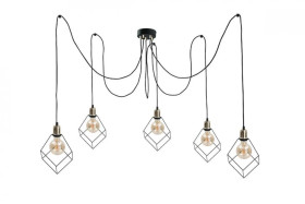 Lampa wisząca 5xE27 RUBEN GOLD