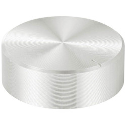 TruComponents 320048 Control knob + marking Silver (Ø x H) 29mmx10mmAlu/Plastic
