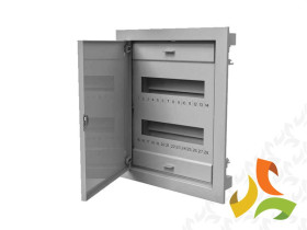 Rozdzielnica podtynkowa 24 modułowa 2x12M drzwi metal IP40 RO-2 C.1524 PAWBOL