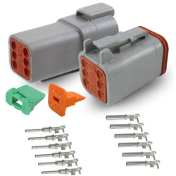 Złącze DEUTSCH 6PIN Komplet Wtyk + Gniazdo hermetyczne