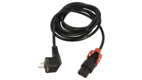 Schaffner-816480 Kabel Cee 7/7 (E/F) Wtyk Kątowy, Iec C13 Żeński 3M 10A