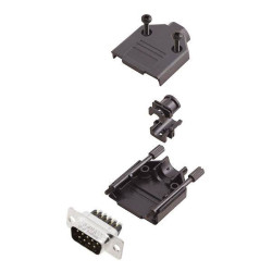 Amphenol L17DTPK-P-09&#x2B;L717SDE09P D-Sub Pin Strip Set 180&#xB0; 9 Pins