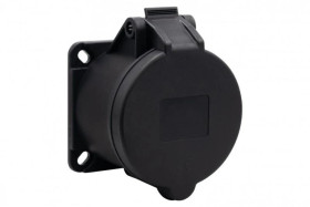 Gniazdo tablicowe proste 32A 5p 380V-415V /FE/ IP44 czarne