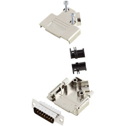 Encitech 6355-0009-04 D-Sub Pin Strip Set 45&#xB0; 37 Pins Solder Bucket