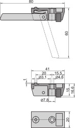 Stopka Obudowa aluminiowa 10603-001 Aluminium Podstawki 19 cali