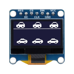 White 0.96" OLED Display Module (128x64)