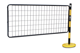 Słupek Zestaw słupa i panelu Czarny, żółty