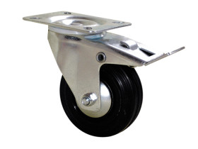 Koło samonastawne średnica kabla 80mm Płyta Guitel Hervieu 80kg wysokość całkowita 107mm