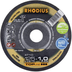 Rhodius 206162 XT10 Cutting Disc 115mm Stainless Steel/Steel