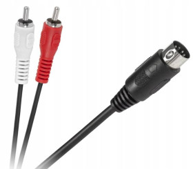 KABEL PRZEWÓD AUDIO STEREO DIN 5 - 2 x RCA 1,2m
