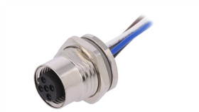 Złącze Okrągłe M12 Żeńskie Proste 5Pin 60V 0,2M T4171110405-001