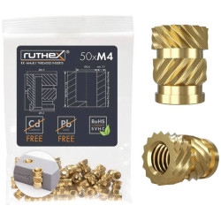 ruthex GEM4x81001 Threaded Insert for 3D Printers RX M4x8.1
